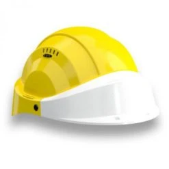CASQUE 'ORIZON' JAUNE VISIERE BLANCHE SOFOP TALIAPLAST - 563521