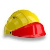 CASQUE 'ORIZON' JAUNE VISIERE ROUGE SOFOP TALIAPLAST - 563526