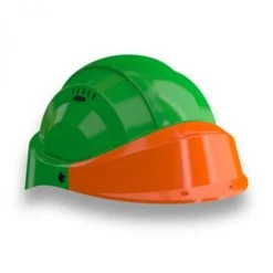 CASQUE 'ORIZON' VERT VISIERE ORANGE SOFOP TALIAPLAST - 563535