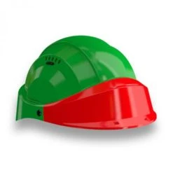 CASQUE 'ORIZON' VERT VISIERE ROUGE SOFOP TALIAPLAST - 563536
