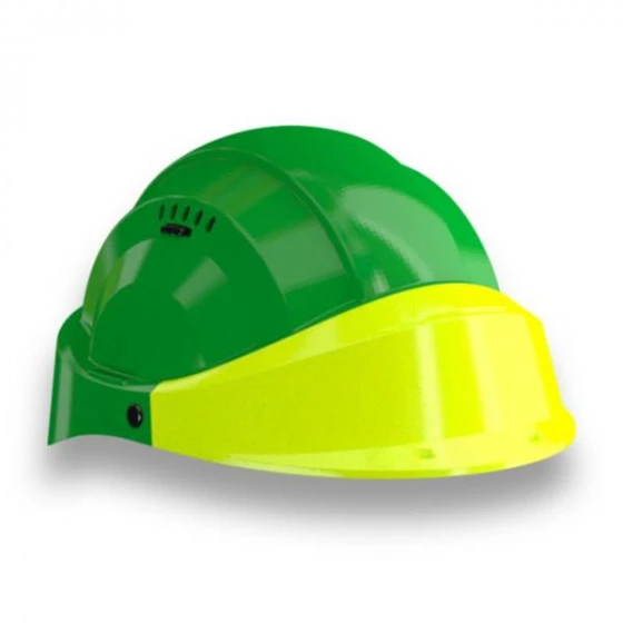 CASQUE 'ORIZON' VERT VISIERE FLUO JAUNE SOFOP TALIAPLAST - 563537 3 CASQUE 'ORIZON' VERT VISIERE FLUO JAUNE SOFOP TALIAPLAST - 563537