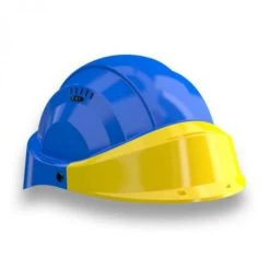 CASQUE 'ORIZON' BLEU VISIERE JAUNE SOFOP TALIAPLAST - 563542