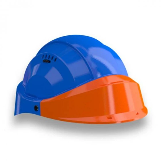 CASQUE 'ORIZON' BLEU VISIERE ORANGE SOFOP TALIAPLAST - 563545 3 CASQUE 'ORIZON' BLEU VISIERE ORANGE SOFOP TALIAPLAST - 563545