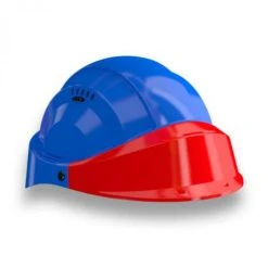 CASQUE 'ORIZON' BLEU VISIERE ROUGE SOFOP TALIAPLAST - 563546