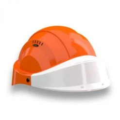 CASQUE 'ORIZON' ORANGE VISIERE BLANCHE SOFOP TALIAPLAST - 563551