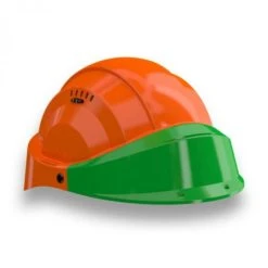 CASQUE 'ORIZON' ORANGE VISIERE VERTE SOFOP TALIAPLAST - 563553