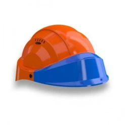 CASQUE 'ORIZON' ORANGE VISIERE BLEUE SOFOP TALIAPLAST - 563554