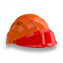 CASQUE 'ORIZON' ORANGE VISIERE ROUGE SOFOP TALIAPLAST - 563556
