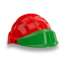 CASQUE 'ORIZON' ROUGE VISIERE VERTE SOFOP TALIAPLAST - 563563