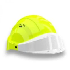 CASQUE 'ORIZON' FLUO JAUNE VISIERE BLANCHE SOFOP TALIAPLAST - 563571