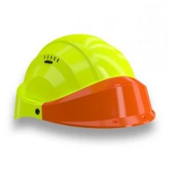 CASQUE 'ORIZON' FLUO JAUNE VISIERE ORANGE SOFOP TALIAPLAST - 563575