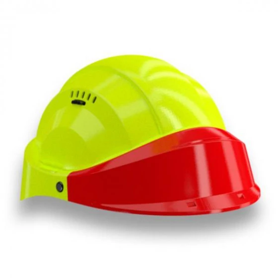 CASQUE 'ORIZON' FLUO JAUNE VISIERE ROUGE SOFOP TALIAPLAST - 563576 3 CASQUE 'ORIZON' FLUO JAUNE VISIERE ROUGE SOFOP TALIAPLAST - 563576