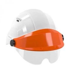 CASQUE 'ORIZON' BLANC VISIERE ORANGE AVEC LUNETTE SOFOP TALIAPLAST - 563715
