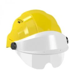 CASQUE 'ORIZON' JAUNE VISIERE BLANCHE AVEC LUNETTE SOFOP TALIAPLAST - 563721