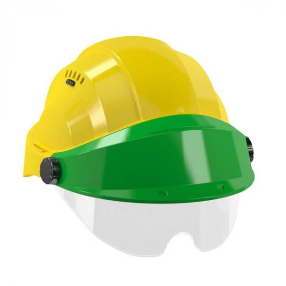 CASQUE 'ORIZON' JAUNE VISIERE VERTE AVEC LUNETTE SOFOP TALIAPLAST - 563723 3 CASQUE 'ORIZON' JAUNE VISIERE VERTE AVEC LUNETTE SOFOP TALIAPLAST - 563723