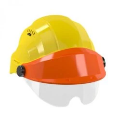 CASQUE 'ORIZON' JAUNE VISIERE ORANGE AVEC LUNETTE SOFOP TALIAPLAST - 563725