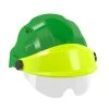 CASQUE 'ORIZON' VERT VISIERE ROUGE AVEC LUNETTE SOFOP TALIAPLAST - 563737