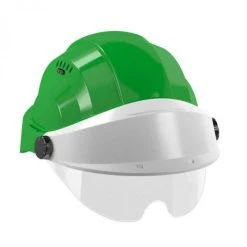 CASQUE 'ORIZON' VERT VISIERE GRISE AVEC LUNETTE SOFOP TALIAPLAST - 563738