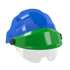 CASQUE 'ORIZON' BLEU VISIERE VERTE AVEC LUNETTE SOFOP TALIAPLAST - 563743