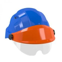 CASQUE 'ORIZON' BLEU VISIERE ORANGE AVEC LUNETTE SOFOP TALIAPLAST - 563745