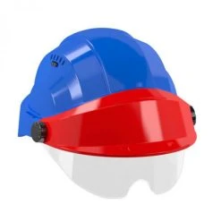 CASQUE 'ORIZON' BLEU VISIERE ROUGE AVEC LUNETTE SOFOP TALIAPLAST - 563746