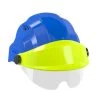 CASQUE 'ORIZON' BLEU VISIERE FLUO JAUNE AVEC LUNETTE SOFOP TALIAPLAST - 563747