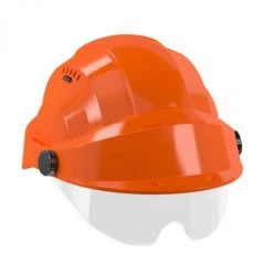 CASQUE 'ORIZON' ORANGE VISIERE ORANGE AVEC LUNETTE SOFOP TALIAPLAST - 563755