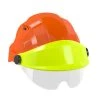 Casque 'orizon' Orange Visiere Fluo Jaune Avec Lunette Sofop Taliaplast - 563757