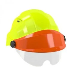 Casque 'orizon' Fluo Jaune Visiere Orange Avec Lunette Sofop Taliaplast - 563775