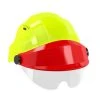 CASQUE 'ORIZON' FLUO JAUNE VISIERE ROUGE AVEC LUNETTE SOFOP TALIAPLAST - 563776