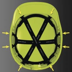 Casque De Chantier Ventilé Forme Casquette Baseball - Serrage Rotor DELTA PLUS - DIAM6WTRORFL