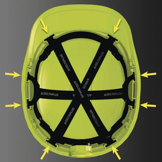 Casque De Chantier Ventilé Forme Casquette Baseball - Serrage Rotor DELTA PLUS - DIAM6WTRVEFL 3 Casque De Chantier Ventilé Forme Casquette Baseball - Serrage Rotor DELTA PLUS - DIAM6WTRVEFL