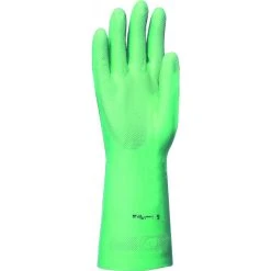 PAIRE GANT NITRILE VERT FLOQUE FORGES DE MAGNE - 384420