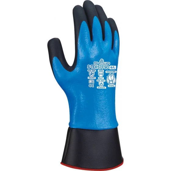 Gants Anti Coupure Enduit Nitrile 3/4 Dos Avec Manchette De Sécurité SHOWA - 65120 3 Gants Anti Coupure Enduit Nitrile 3/4 Dos Avec Manchette De Sécurité SHOWA - 65120