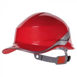 CASQUE DE CHANTIER DELTA PLUS FORME CASQUETTE BASEBALL ROUGE -DIAM5ROFL