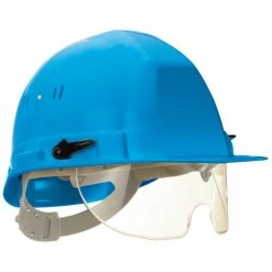 CASQUE SOFOP TALIAPLAST POLYÉTHYLÈNE À MOLETTE AVEC LUNETTE INTÉGRÉE VISIOCÉANIC BLEU- 564824