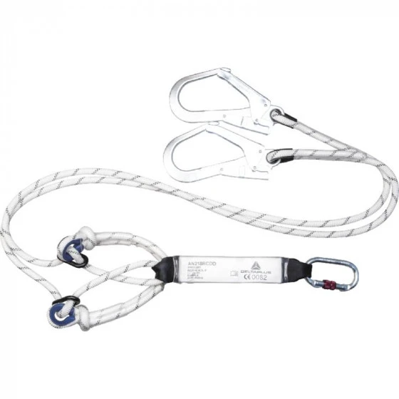 ANTICHUTE ABSORBEUR D'ÉNERGIE A DOUBLE CORDE RÉGLABLE DELTA PLUS 1,5 À 2 M + 2 AM022 + 1 AM002 - AN218RCDD 3 ANTICHUTE ABSORBEUR D'ÉNERGIE A DOUBLE CORDE RÉGLABLE DELTA PLUS 1,5 À 2 M + 2 AM022 + 1 AM002 - AN218RCDD