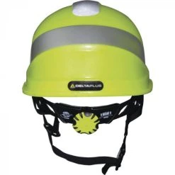 CASQUE DE CHANTIER DELTA PLUS DIAMOND V UP JAUNE FLUO FORME CASQUETTE BASEBALL SERRAGE ROTOR - DIAM5UPJAFL -IFARMOR Boutique doc delta diamond v up ja back 1