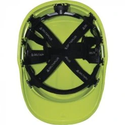 CASQUE DE CHANTIER DELTA PLUS DIAMOND V UP JAUNE FLUO FORME CASQUETTE BASEBALL SERRAGE ROTOR - DIAM5UPJAFL -IFARMOR Boutique doc delta diamond v up ja inside 1