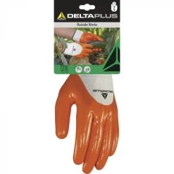 GANTS DELTA PLUS TRICOT POLYESTER / PAUME NITRILE - DPVE715OR00