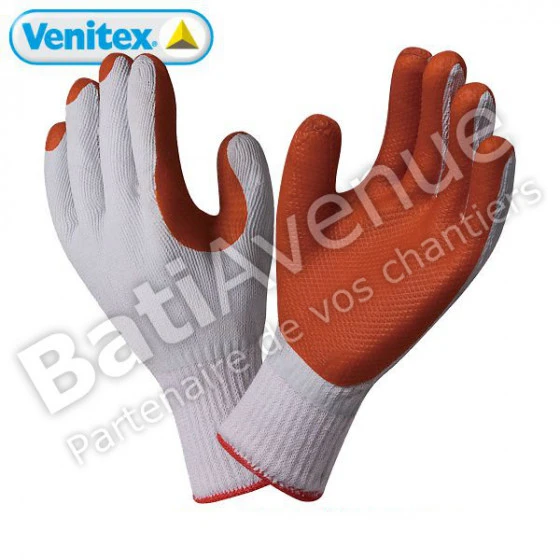 GANT DELTA PLUS TRICOT COTON/POLYESTER PAUME ENDUITE LATEX TAILLE 10 - VE79910 4 GANT DELTA PLUS TRICOT COTON/POLYESTER PAUME ENDUITE LATEX TAILLE 10 - VE79910 – Image 2