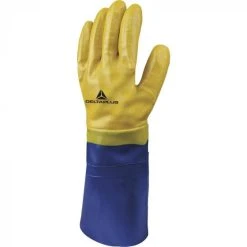 GANT DELTA PLUS NITRILE - LONGUEUR 40 CM BLEU JAUNE - VV911JA0