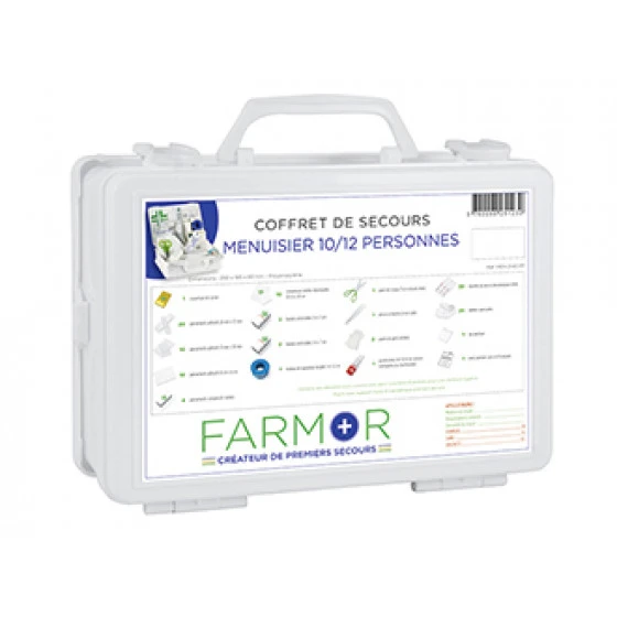 COFFRET DE SECOURS FARMOR MENUISIER 10/12 PERSONNES-MEN2140PP 3 COFFRET DE SECOURS FARMOR MENUISIER 10/12 PERSONNES-MEN2140PP