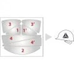 Sachet D'autocollants Pour Casques De Chantier Gris Metal Delta Plus - Hestickerar