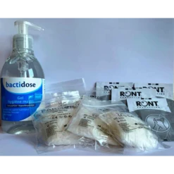 KIT DE PROTECTION FARMOR 1 GEL HYDROALCOOLIQUE + 5 PAIRE DE GANTS + 5 COMPRESSES - KIT2900CS