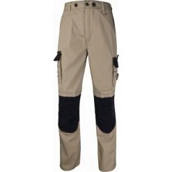 PANTALON DE TRAVAIL DELTA PLUS MACH SPIRIT EN COTON / POLYESTER BEIGE/NOIR -M5PANBNXX