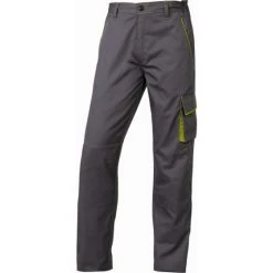PANTALON DE TRAVAIL DELTA PLUS PANOSTYLE® POLYESTER COTON GRIS / VERT -M6PANGR0