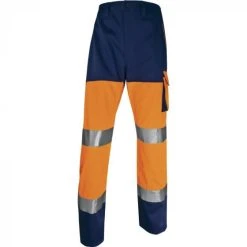 PANTALON DE TRAVAIL DELTA PLUS HAUTE VISIBILITÉ PANOSTYLE EN POLYESTER / COTON ORANGE FLUO - PHPA2OM0