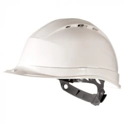 CASQUE DE CHANTIER DELTA PLUS SERRAGE GLISSIÈRE BLANC-QUAR1BC