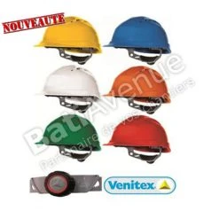 CASQUE DE CHANTIER DELTA PLUS VENTILÉ ROUGE SERRAGE CRÉMAILLÈRE - QUARUP4RO